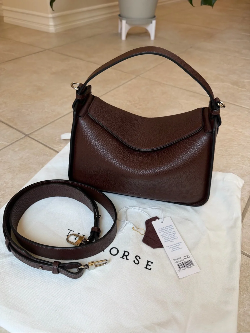 The Horse Clementine Bag Coffee Pebbled Leather - Picture 12 of 12
